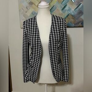 Black and White Houndstooth design Blazer XS